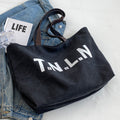 Canvas Tote Bag with Graphic Print