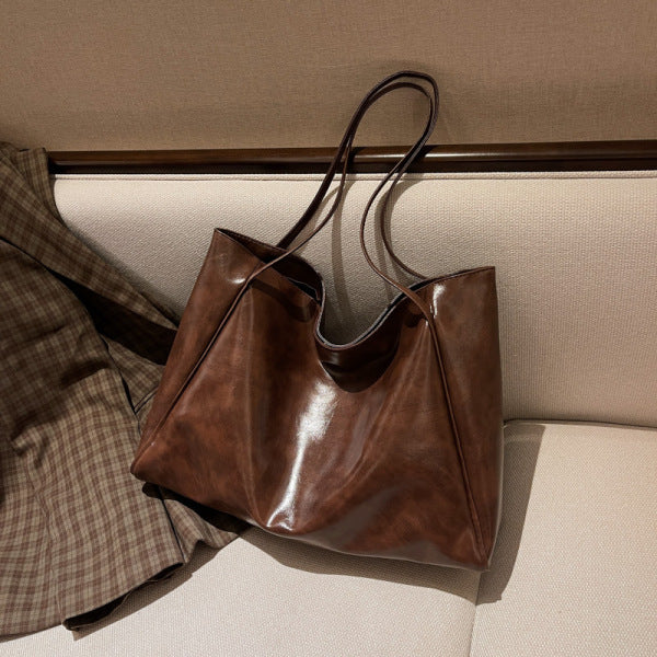 Soft PU Leather Oversized Tote Bag