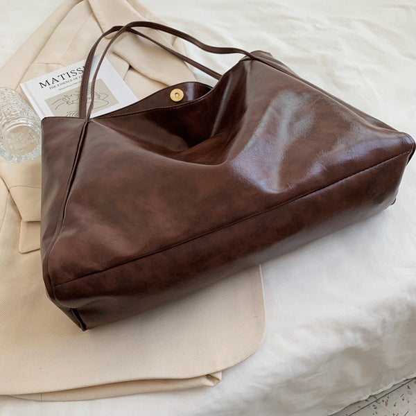 Soft PU Leather Oversized Tote Bag