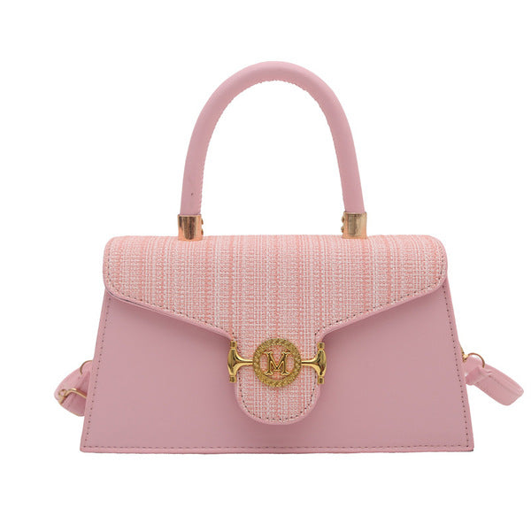 Flap Handbag with Gold 'M' Hardware