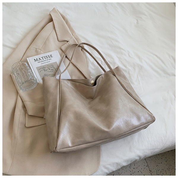 Soft PU Leather Oversized Tote Bag