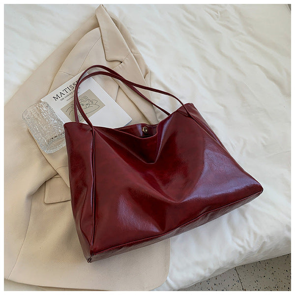 Soft PU Leather Oversized Tote Bag