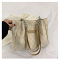 Elegant Plaid Textured Tote Bag